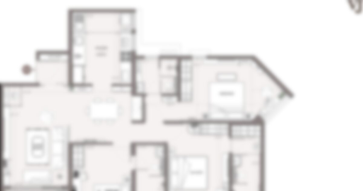 3 BHK floor plan preview, Palladio Presidential Suites